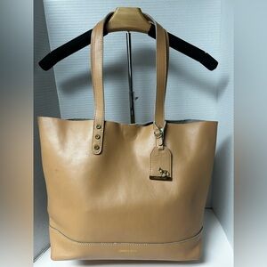 100% Leather Emma Fox Tote bag Handbag Quiet Luxury, Classic Preppy Resort OS